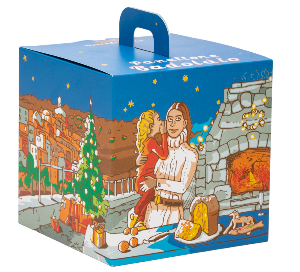 Panettone Pfirsichwürfel, weisse Schokolade und «Mastazzolu»-Pulver – Vorbestellung